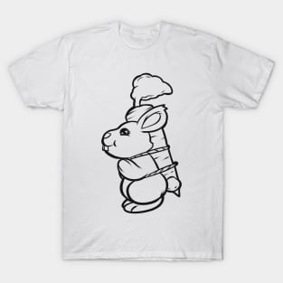 Cute Easter Bunny With Carrot As Color In Easter T-Shirt